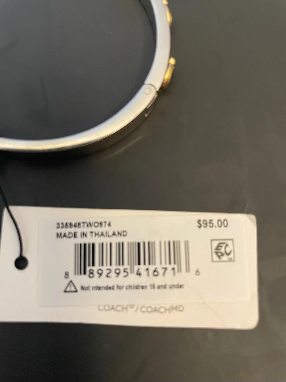 Coach polished silver